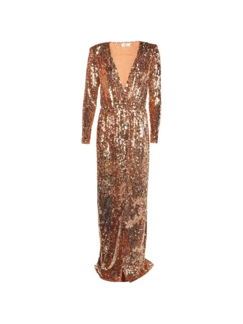 Elisabetta Franchi sequin-embellished maxi dress Gold 1155947