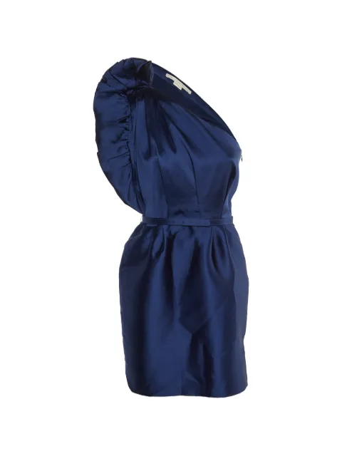Stella McCartney Pre-Owned one-shoulder ruffled mini dress Blue 1171347