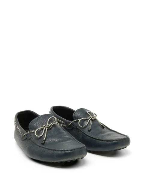 Tod's Vintage bow-detail driver loafers Blue 1093237