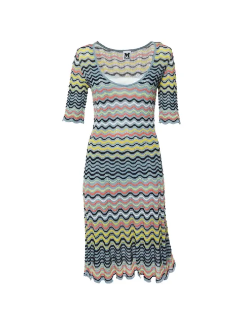 Missoni Pre-Owned wave-patterned Lurex dress Grey 1059724