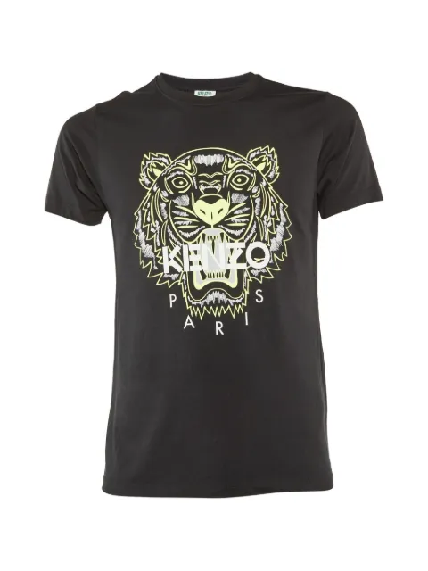 Kenzo Pre-Owned Tiger-print T-shirt Black 1181841