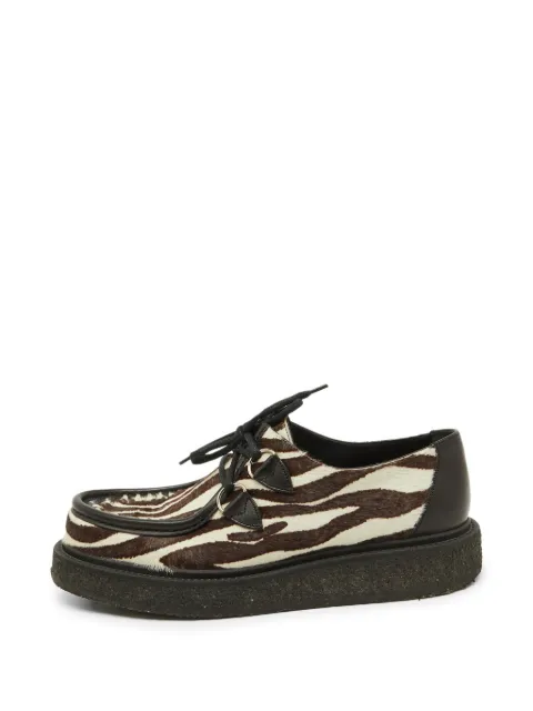 Louis Vuitton Pre-Owned animal-print platform oxford shoes White 1109227