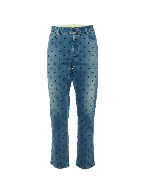 Stella McCartney Pre-Owned embroidered slim-fit jeans Blue 1122083