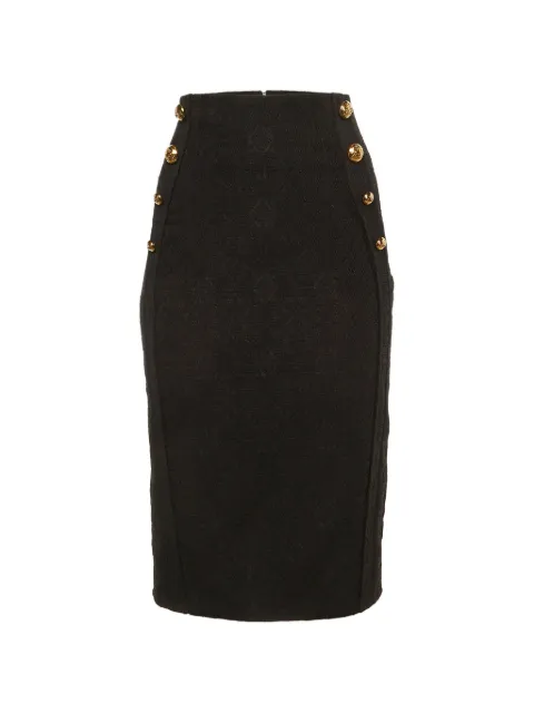 Elisabetta Franchi lace pencil midi skirt Black 1228157