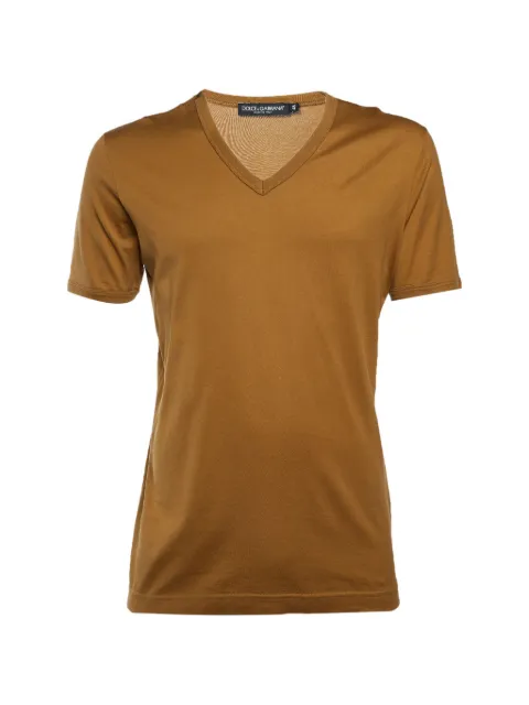 Dolce & Gabbana Pre-Owned V-neck T-shirt Brown 1334738