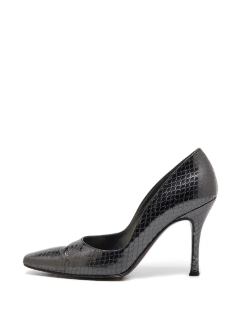 Stuart Weitzman python-embossed leather pumps Black 1232479