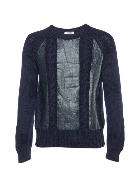 Valentino Garavani Pre-Owned cable-knit sweater Blue 1017576