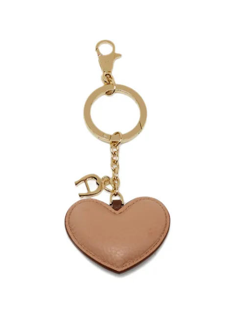 Aigner Vintage heart leather keychain Brown 1227837