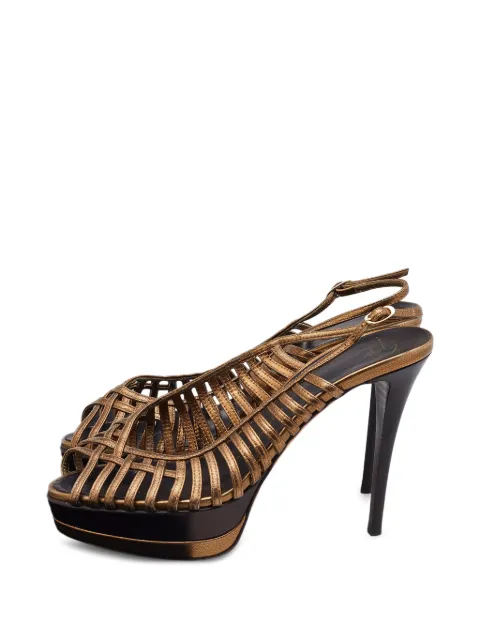 Giuseppe Zanotti Vintage strappy platform sandals Gold 815996