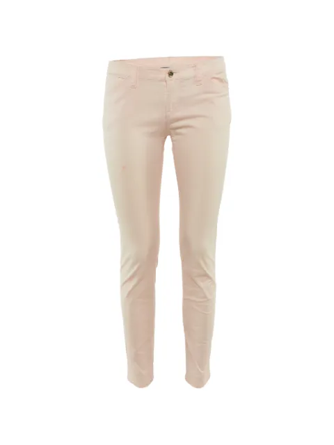 Emporio Armani Pre-Owned logo-plaque skinny jeans Pink 1228303