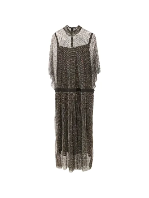 Dolce & Gabbana Pre-Owned rhinestone-embellished maxi dress Black 1166779