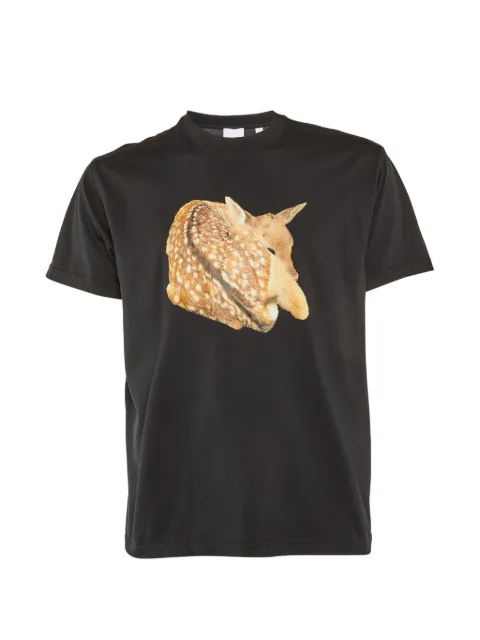 Burberry Pre-Owned animal print crew neck T-shirt Black 1181837