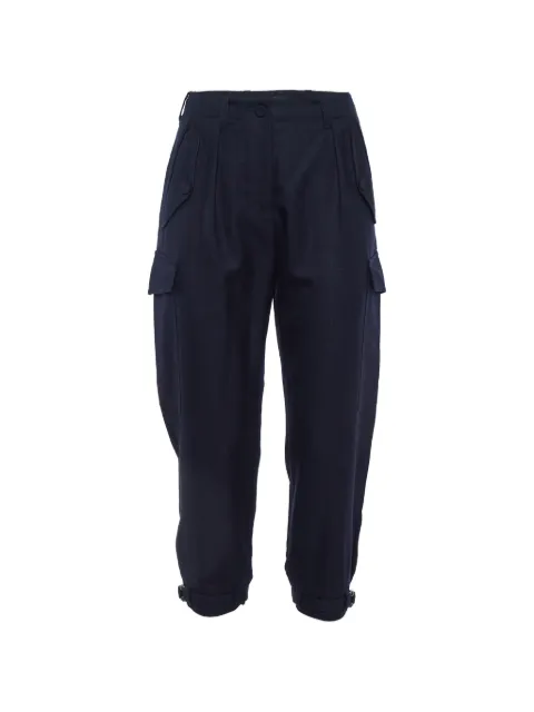 Stella McCartney Pre-Owned belted cuff-detail cargo pants Blue 1144649