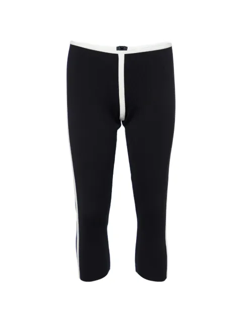Marni Pre-Owned contrast-trim knit trousers Black 750417
