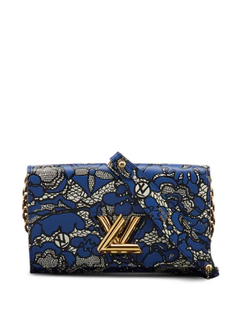 Louis Vuitton Pre-Owned 2017 Twist flower lace wallet Blue 1212208