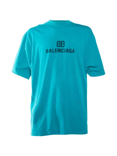 Balenciaga Pre-Owned Unifit logo-print T-shirt Blue 1314786