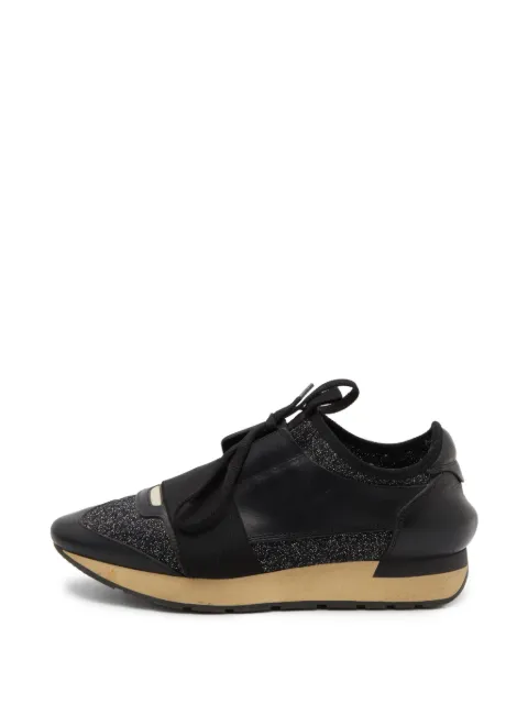 Balenciaga Pre-Owned Race Runner glitter sneakers Black 809554
