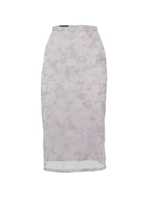 Burberry Pre-Owned floral-print midi skirt Pink 1141641