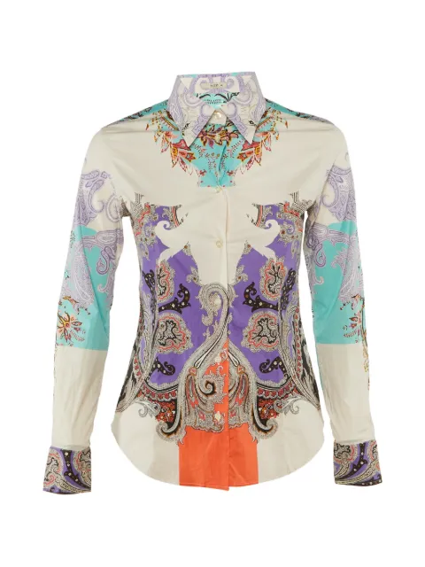 Etro Pre-Owned paisley-print long-sleeve shirt Neutrals 1240555