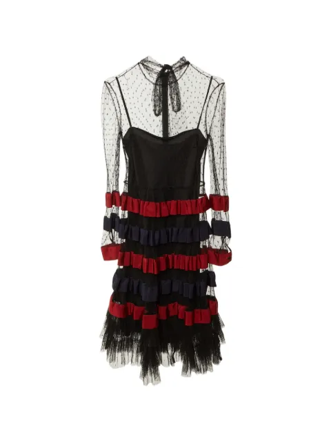 Red Valentino Vintage tulle tiered dress Black 1212206