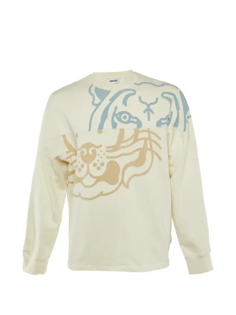 Kenzo Pre-Owned x Off-White tiger-print sweashirt Neutrals 1240821