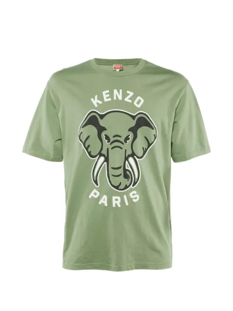 Kenzo Pre-Owned logo-print T-shirt Green 1224185