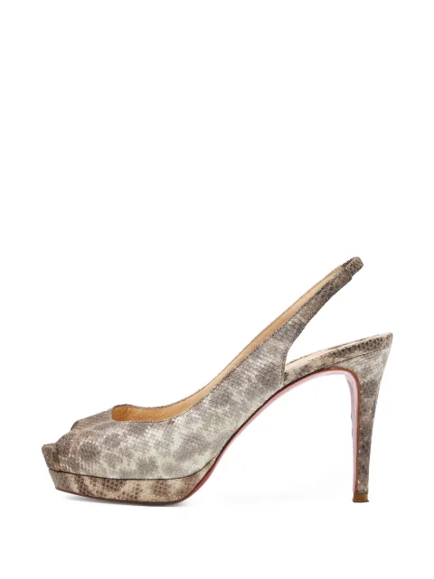 Christian Louboutin Pre-Owned animal-print leather pumps Brown 964381