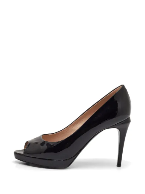 Fendi Pre-Owned patent leather peep-toe pumps Black 1279746