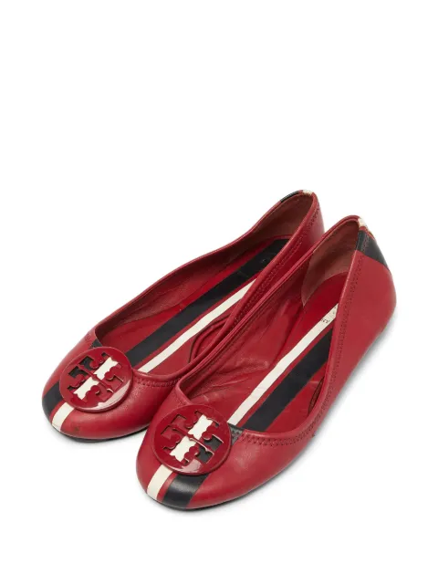 Tory Burch logo-plaque ballet flats Red 1004246
