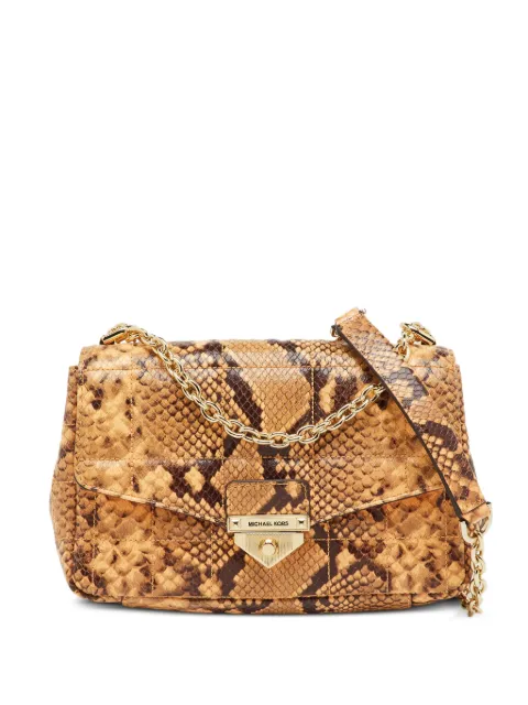 Michael Kors Vintage large Soho python-embossed shoulder bag Neutrals 1244236