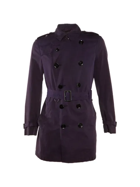 Burberry Pre-Owned double-breasted belted trench coat Purple 1198912