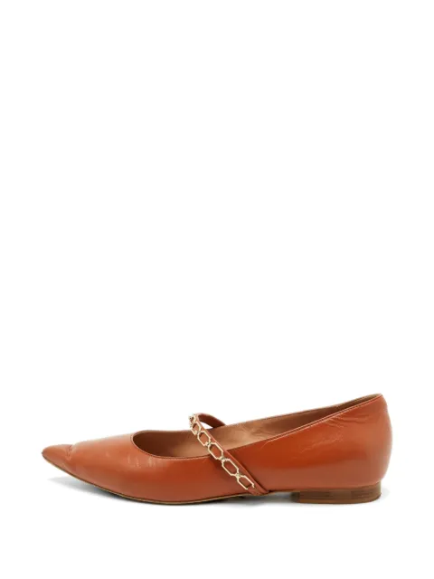 Malone Souliers Virna chain ballet flats Brown 1191848