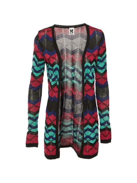 Missoni Pre-Owned chevron-knit open-front cardigan Black 1275080