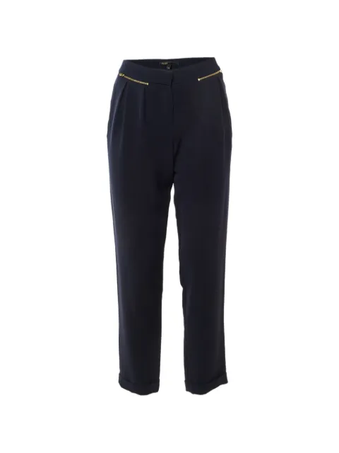 Maje Laurent pleated straight-leg trousers Blue 1251238