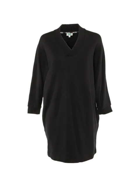 Kenzo Pre-Owned logo-print sweater dress Black 1236693