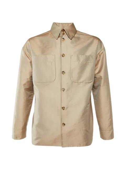 Fendi Pre-Owned button-front patch-pocket coat Neutrals 1064706