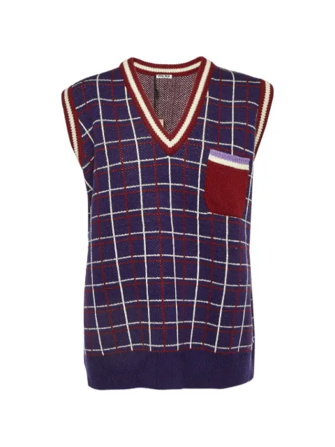Miu Miu Pre-Owned virgin wool sleeveless sweater Blue 1189625