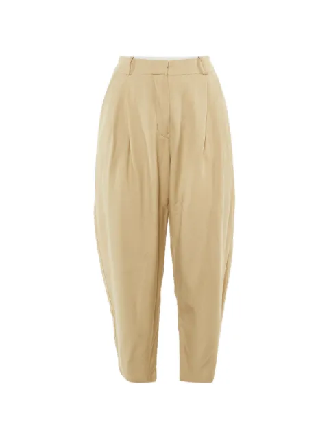 Stella McCartney Pre-Owned crepe pleated trousers Neutrals 1244668