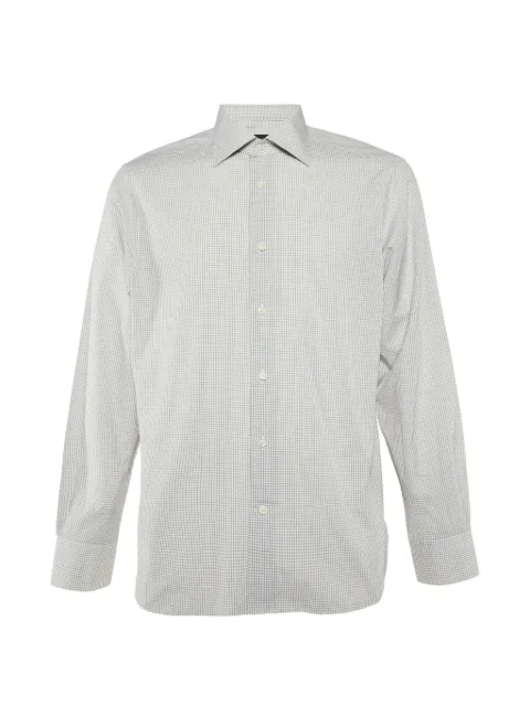 Ermenegildo Zegna Vintage check-pattern cotton shirt White 1091684