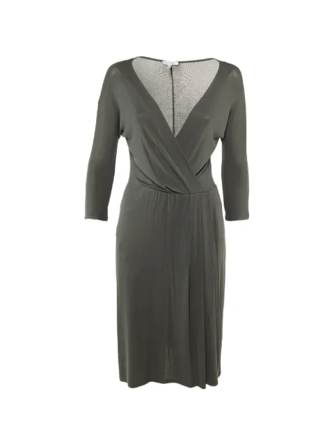Max Mara wrap-style jersey midi dress Grey 1236809