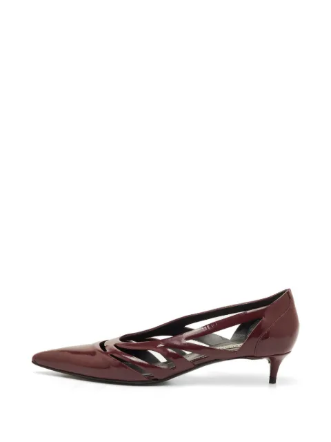 Balenciaga Pre-Owned cut-out patent leather pumps Red 1251262