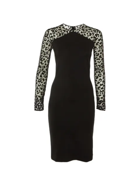 Stella McCartney Pre-Owned animal-print long-sleeve midi dress Black 1251144