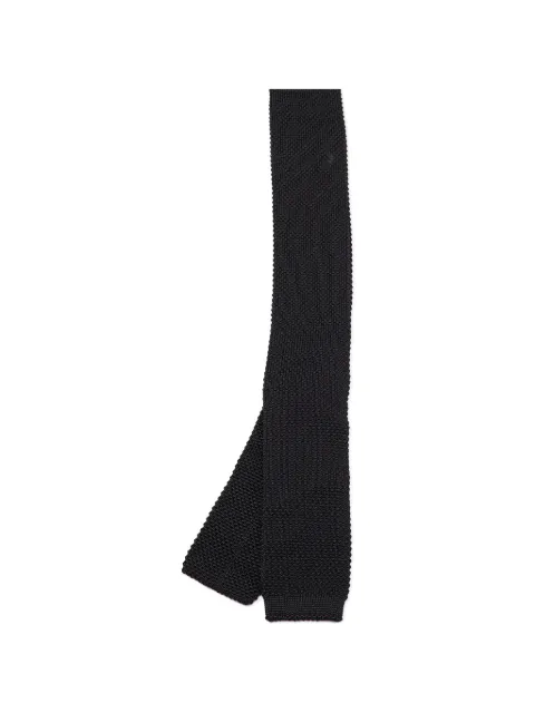 Burberry Pre-Owned silk knit skinny tie Black 1235756