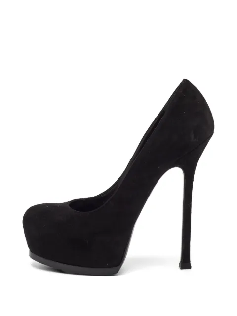 Saint Laurent Pre-Owned Tribtoo platform pumps Black 1280520