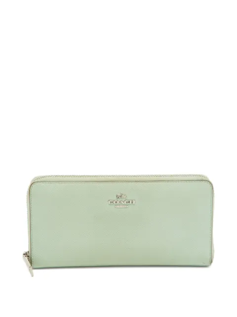 Coach zip-around leather wallet Green 1095454