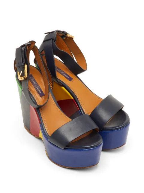 Polo Ralph Lauren Vintage Arianna colour-block wedge sandals Blue 1275615