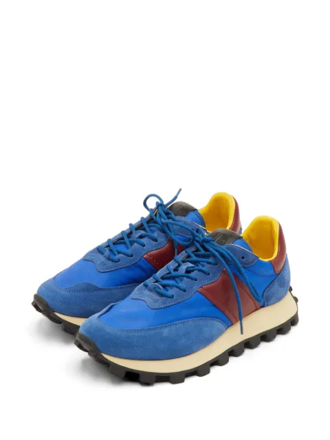 Tod's Vintage leather-trim panelled sneakers Blue 1271551