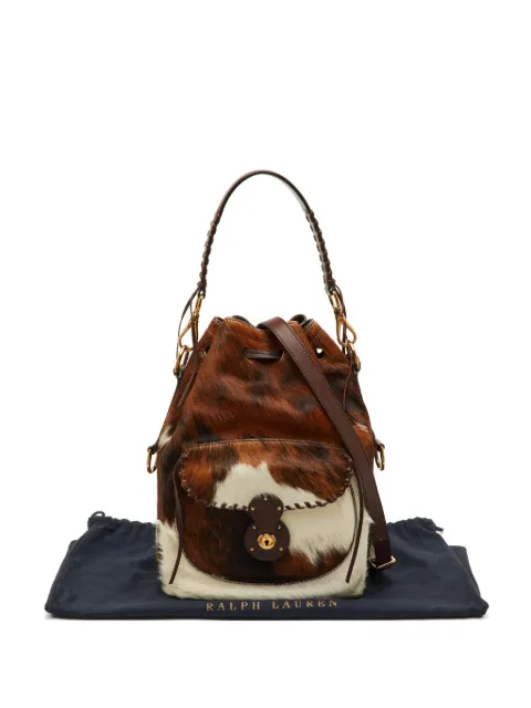 Polo Ralph Lauren Vintage Ricky animal-print bucket bag Brown 1295339