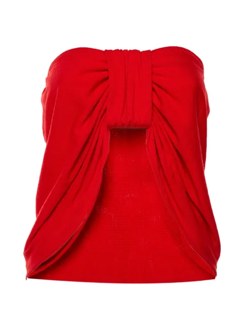 Moschino Cheap & Chic bow-detail strapless top Red 1253624