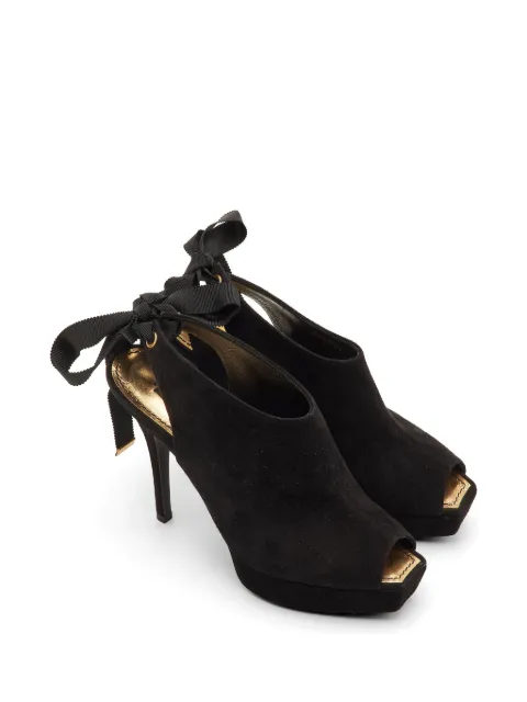 Louis Vuitton Pre-Owned suede heeled sandals Black 1304881